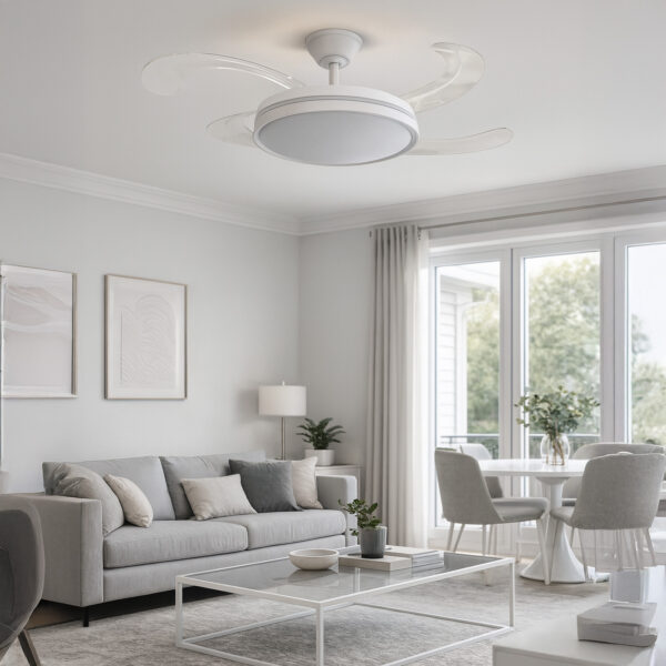 Oferta Ventilador de techo con luz led color Blanco