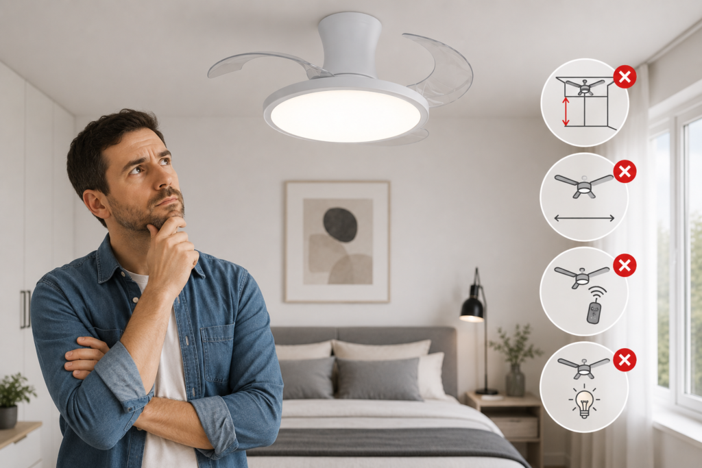 errores comunes a la hora de comprar un ventilador de techo