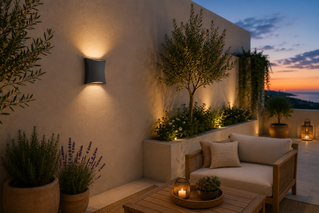 aplique exterior terraza mediterranea