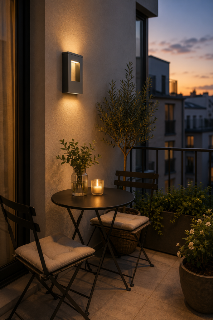 aplique de pared exterior para balcon pequeño