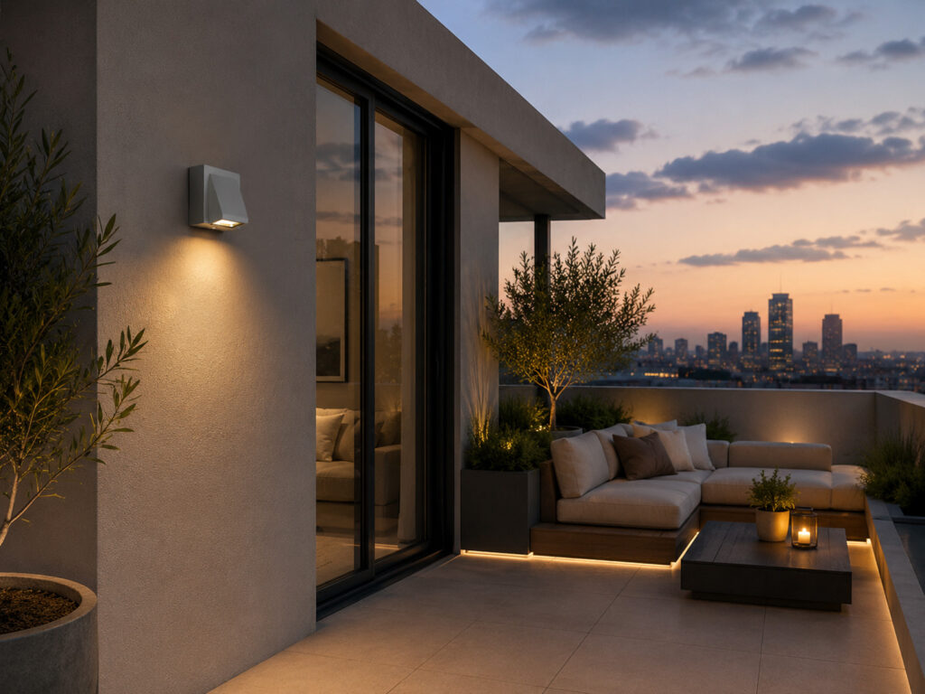 aplique exterior atico moderno