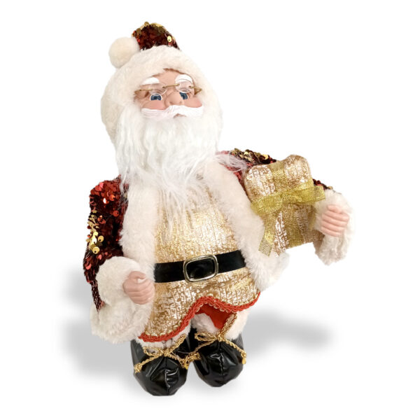 Papá Noel decorativo navidad (rojo y dorado)