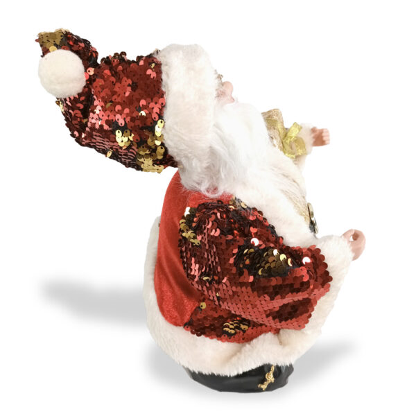 Papá Noel decorativo navidad (rojo y dorado)
