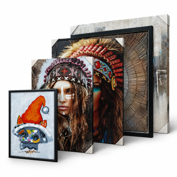 Set de 5 cuadros decorativos estilo étnico